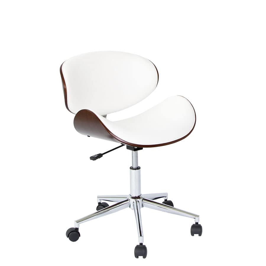 Silla Giratoria Portofino - Ecocuero con Base Cromada | Tizianni
