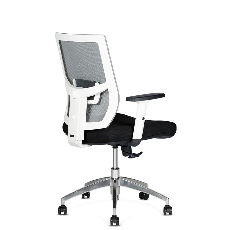 La silla de trabajo Delphi A18W, es una silla de oficina que combina elegancia y comodidad para aumentar tu productividad. Con su diseño sofisticado, te sentirás como en un estudio de arte mientras trabajas. Ajusta la altura y posición del asiento para una postura óptima.