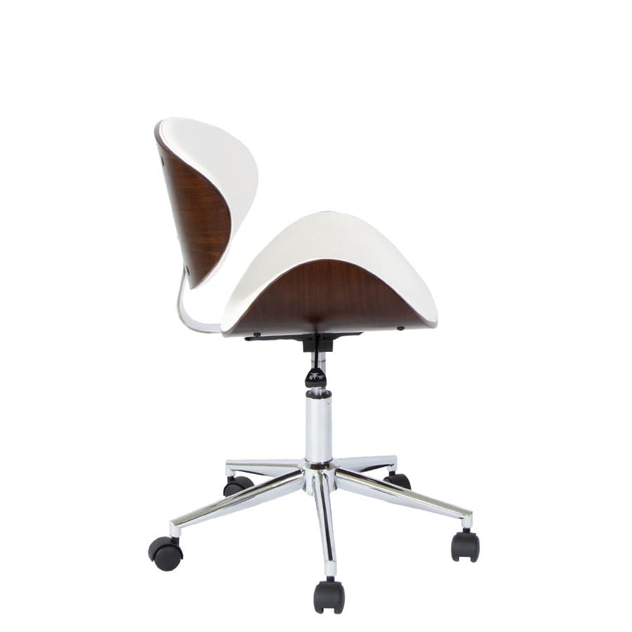 椅子 katharine-typhoon824 Silla Giratoria Portofino - Ecocuero con Base Cromada | Tizianni