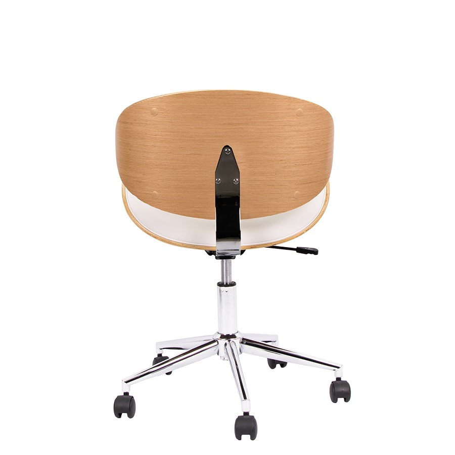 Silla Giratoria Portofino - Ecocuero con Base Cromada | Tizianni